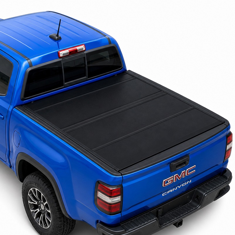 Низкопрофильный жесткий четырехкратный чехол багажника для GMC Canyon